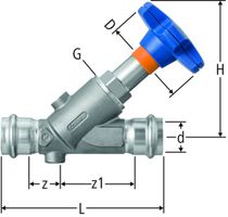Schrägsitzventile NUSSBAUM Optipress-Aquaplus