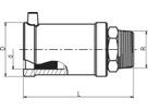 Übergangsstück gerade / Stahl mit AG d 32mm - 1" 612 580 (Karton à 20 Stk.) - Frialen Elektroschweissfittinge