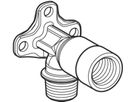 Anschlusswinkel 90° 1/2"- MF1/2" 602.299.00.1 mit Aussengewinde - Geberit-Push Fit-Formstücke