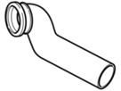 Wandklosett-Bogen 90° links d 90/ 90mm 366.913.16.1 - Geberit-PE-Formstücke
