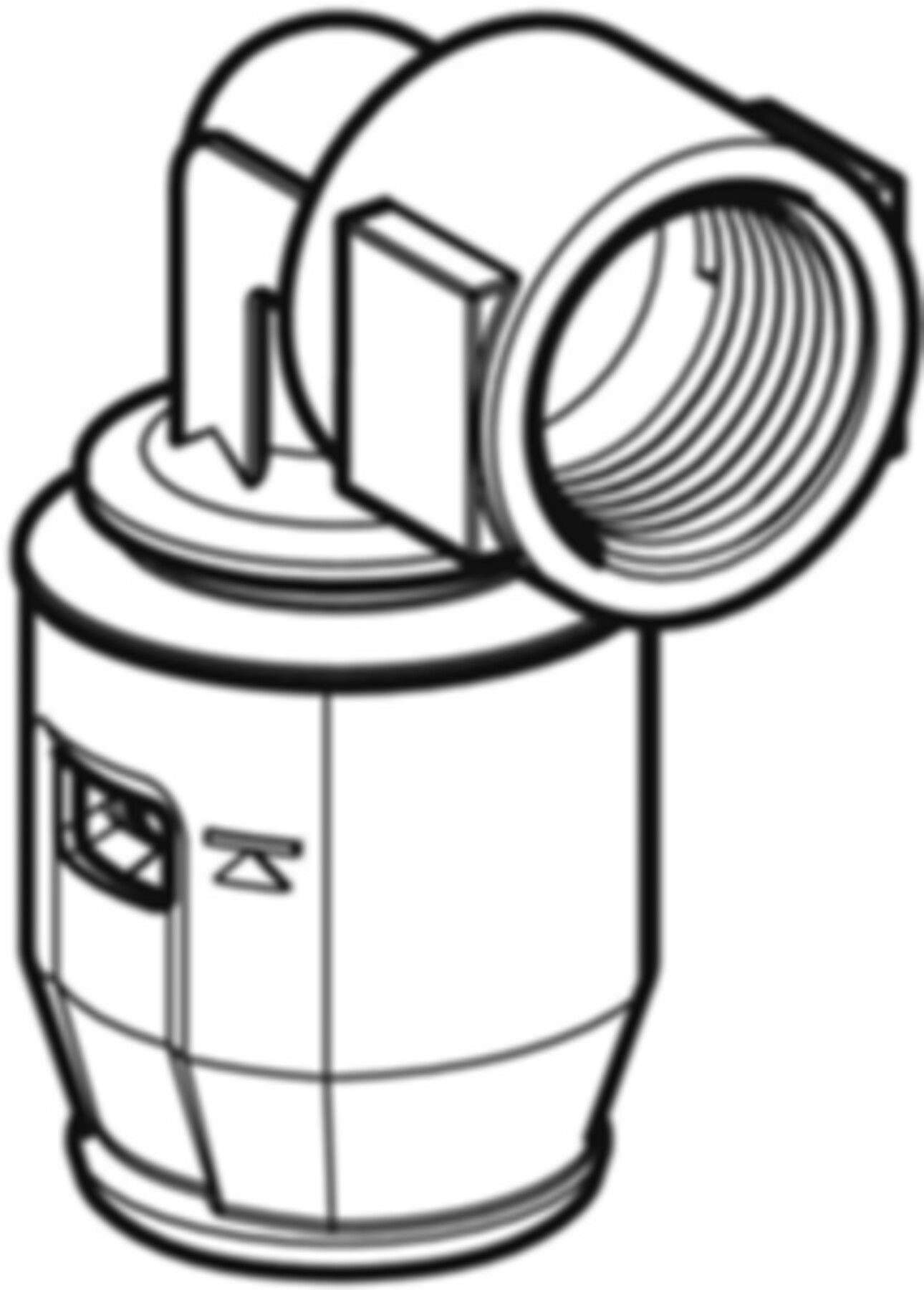 Übergangsbogen 90° m/IG 16mm-1/2" 650.251.00.1 - Geberit-Push Fit-Formstücke