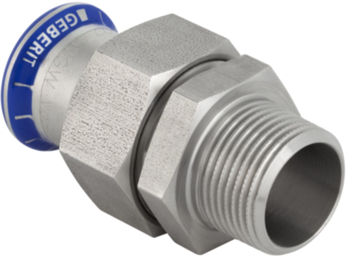 Übergang lösbar mit AG 42mm-11/2" 35369 Überwurfmutter Edelstahl - Mapress-Sanitär-Presssystem-Formstücke