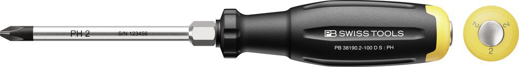 PB Schraubenzieher, SwissGrip Evo, Phillips PH , D PB 38190 , Gr. 2 , L=100mm - Schraubenzieher