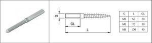 Stockschrauben M5 x 50 mm Rechtsgewinde 1.4301 - INOXTECH-Handlauf-/Geländer-System