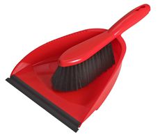 EBNAT Kehrgarnitur, aus Kunststoff Kehrichtschaufel + Bodenwischer, Rot - Reinigung