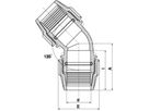 Winkel 45° egal 7060 d 110mm - Plasson-Klemmfittinge