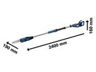 Akku-Teleskop-Kettensäge GKE 18V-25 TP Schwert 230mm, 7.7m/s, 2.9m Teleskop, Schultergurt - Bosch Elektrowerkzeuge
