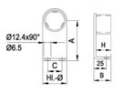 Steckrohrwinkel zu Handgriffrohr 33.7 mm geschliffen 126593 - INOXTECH-Handlauf-/Geländer-System