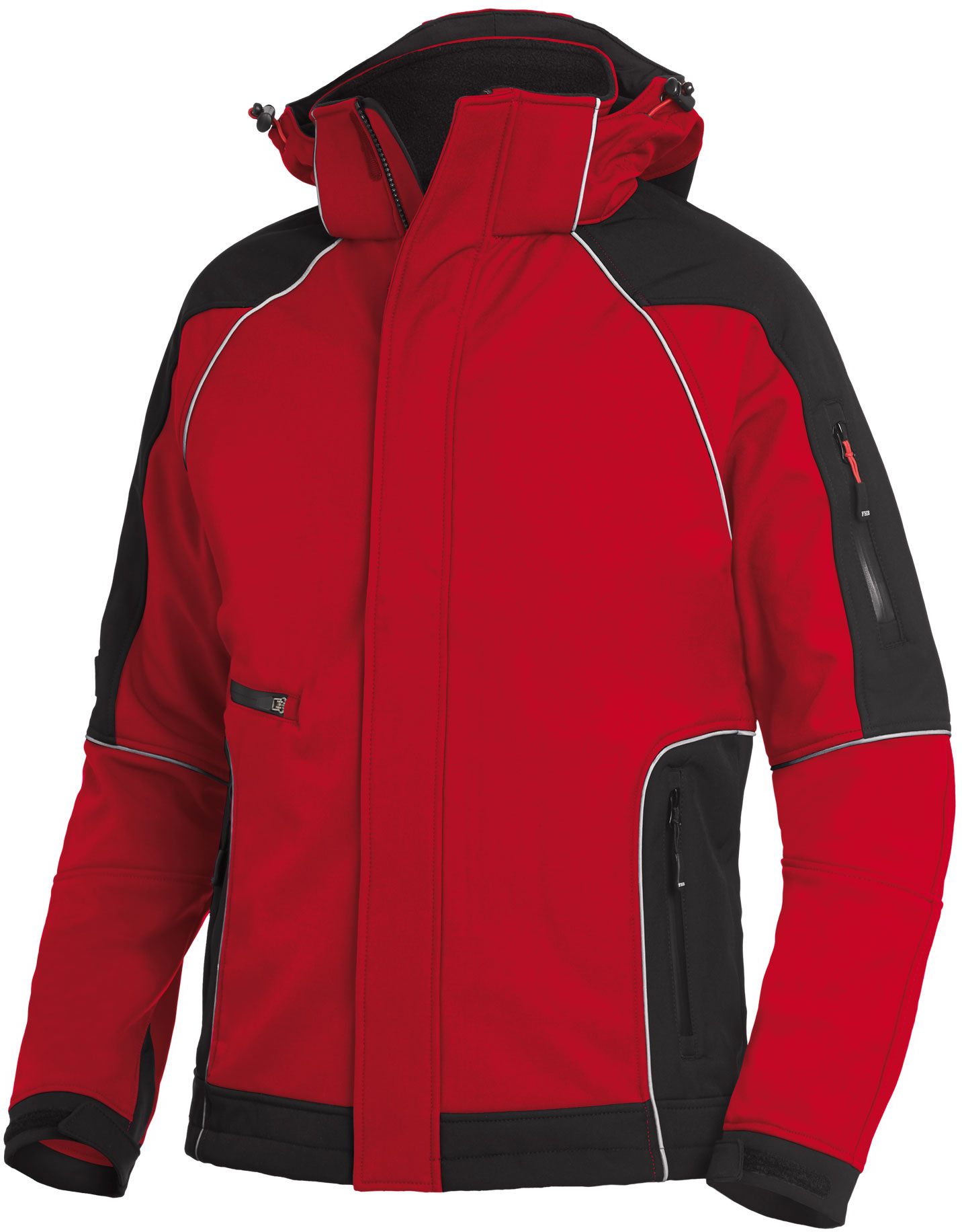 FHB WALTER Softshelljacke rot-schwarz Gr. XL - Textilien