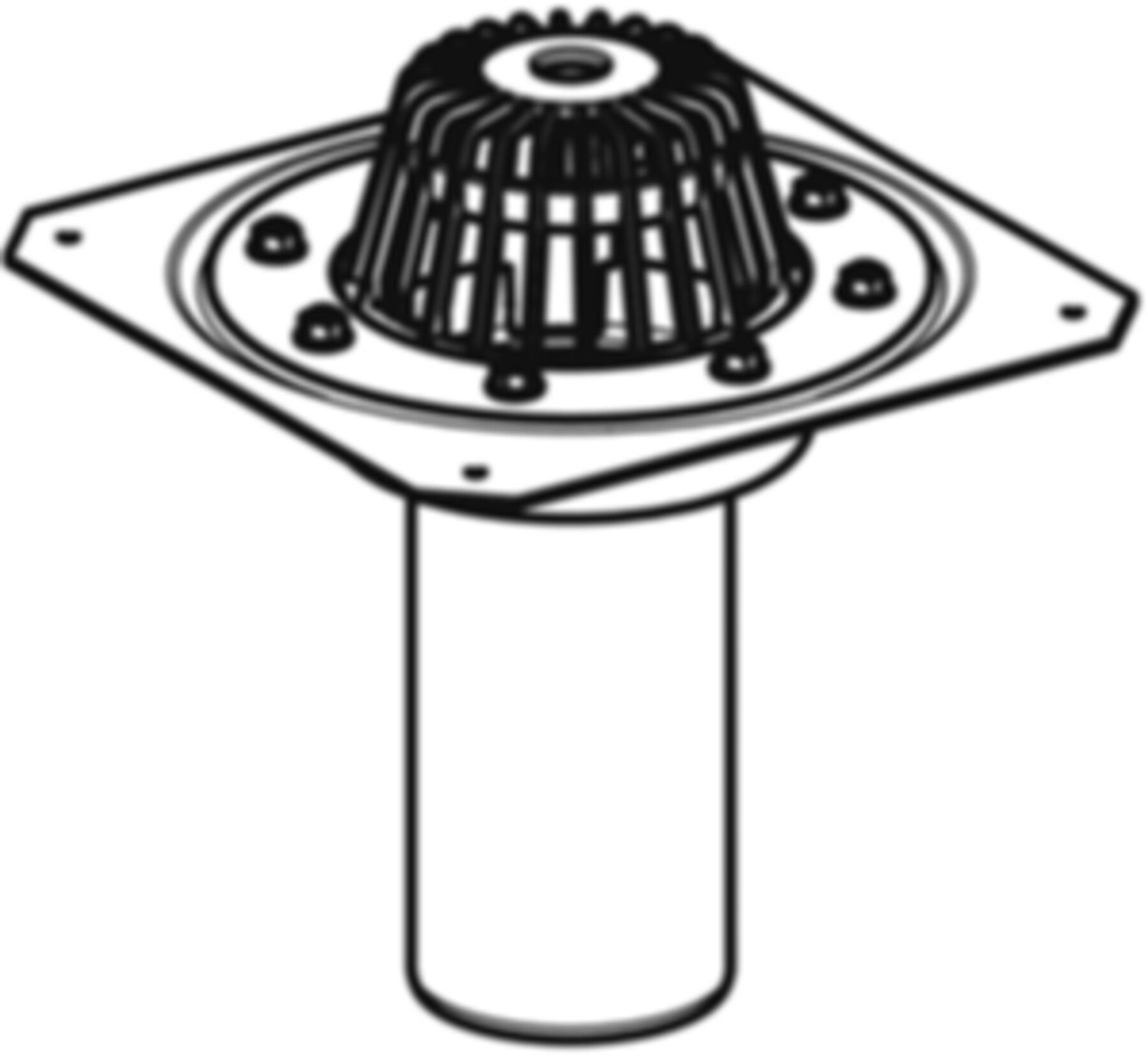 Dachwassereinlauf konventionell, senkrecht d 110mm 359.013.00.1 - Geberit-Dachentwässerung