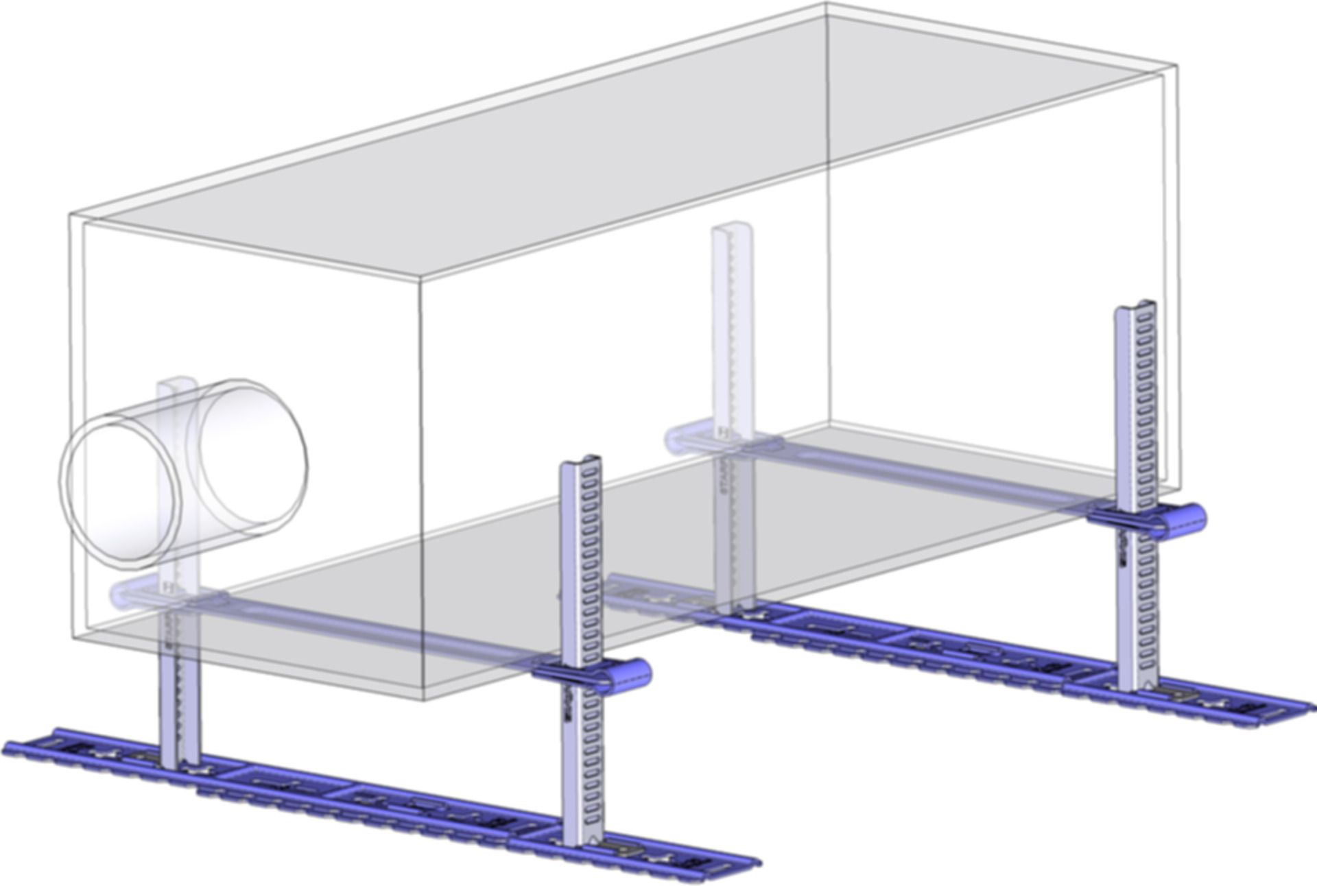 Starshift Bügel Typ 4, flach, 250mm 5230 für Schalungsboxen und Wannen - Schänis-Einlegerohrschellen Starfix
