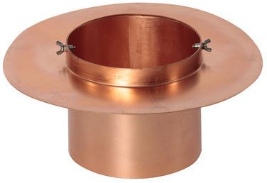 Kupfer Ansatzteil rund m/Stutzen 300 mm - Aspira Kaminhüte
