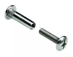 Hettich Verbindungsschraube Set vernickelt, mit Hülse, M6 x 36-50mm, à 4 Stk - Diverse Möbelbeschläge und Zubehör