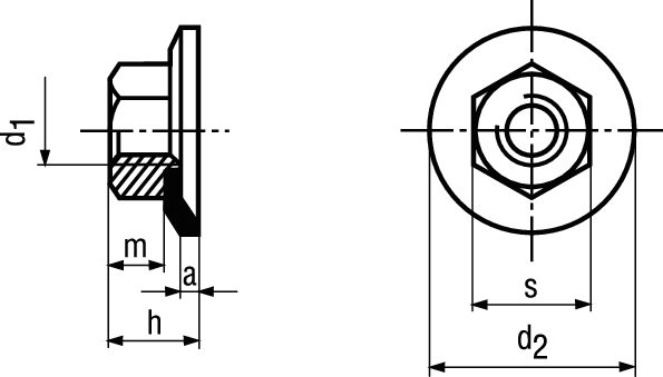 6-kt Mu mit Spannscheibe St 8 vzb BN712 M3 - Bossard Schrauben