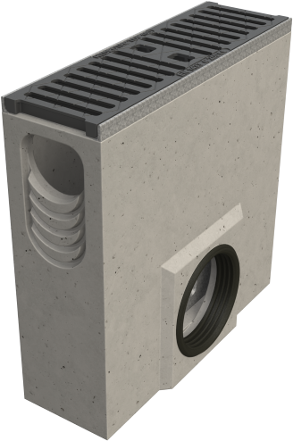 1-41 AC TOP 100 C250 inkl. Gussrost m.verz.Kantens.,arret.,L=500mm, H=500mm - BGS Kastenrinnen