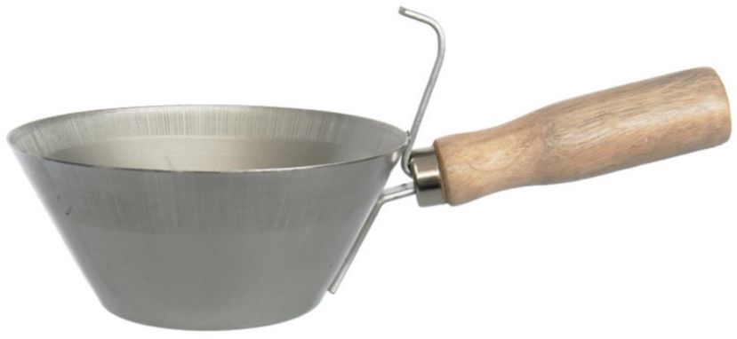 Gipserpfanne mit Griff, Stahlblech verz. Ø 160mm - Bauwerkzeuge