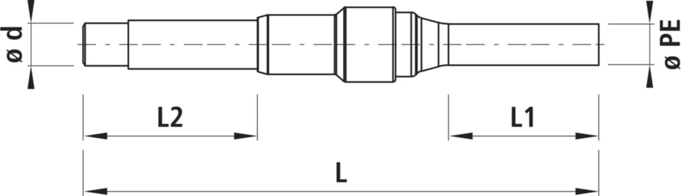 Stahl-PE-Übergangsstück für Gas 3108 DN 150 / d 160mm - Hawle Armaturen