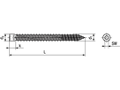 Fensterschr Toproc® Rafix St vzg BN20910 Ø7,5x150 SW4 / 4736/ - Bossard Schrauben