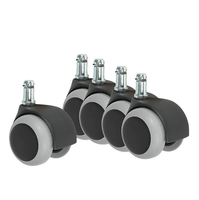 Möbelrollenset weich mit Einschlagstift 10/11 mm, Set à 5 stk - Transportrollen