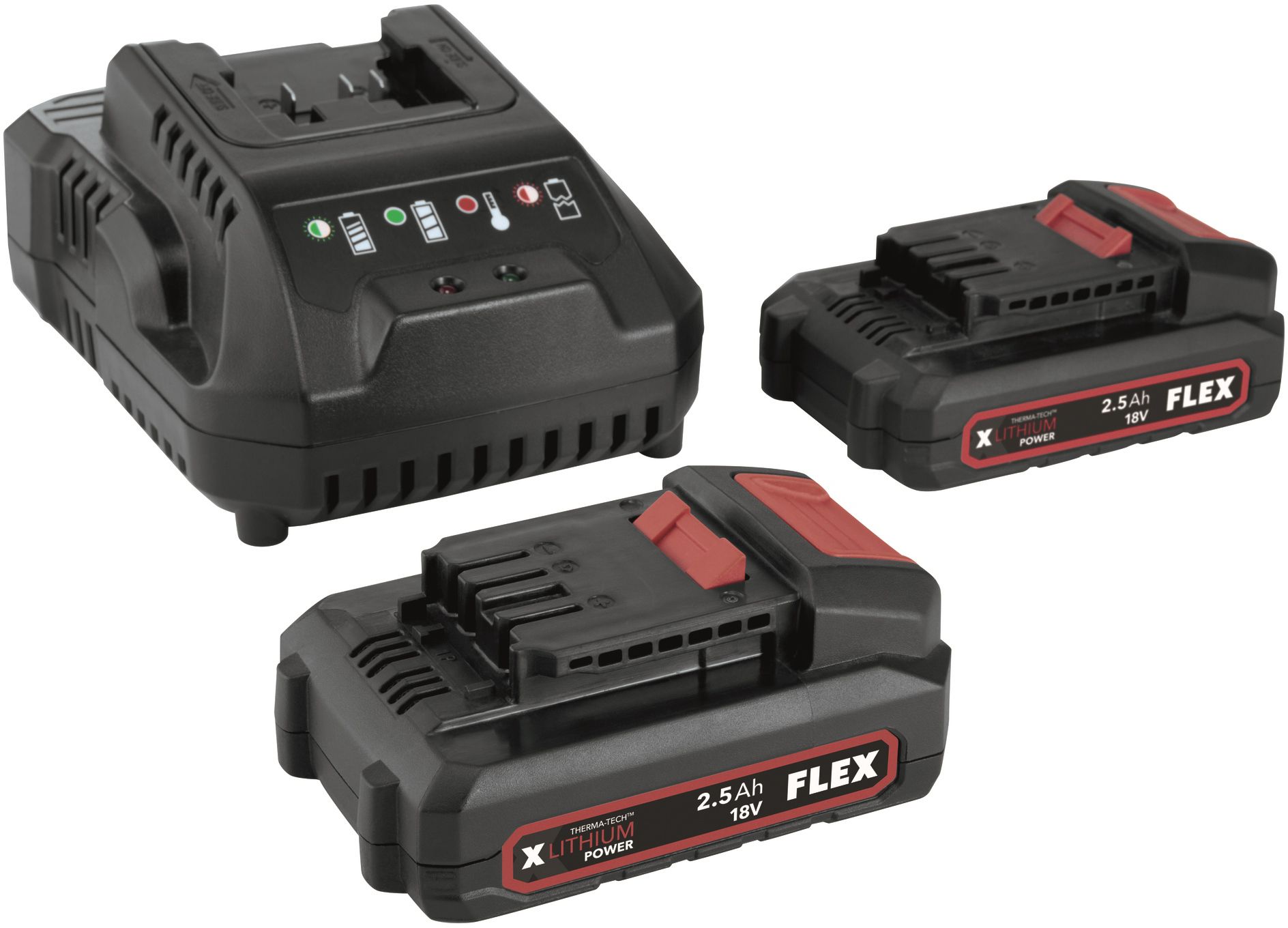 FLEX Akku Starter-Set P-Set 22Q 18V , 2x 2.5 Ah , Ladegerät CA 18.0-LD - Diverse Anbieter