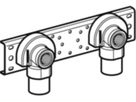Anschlusswinkel 90° zweifach 100mm 1/2"- MF1/2" mit Aussengewinde 632.863.00.2 - Geberit-Push Fit-Formstücke