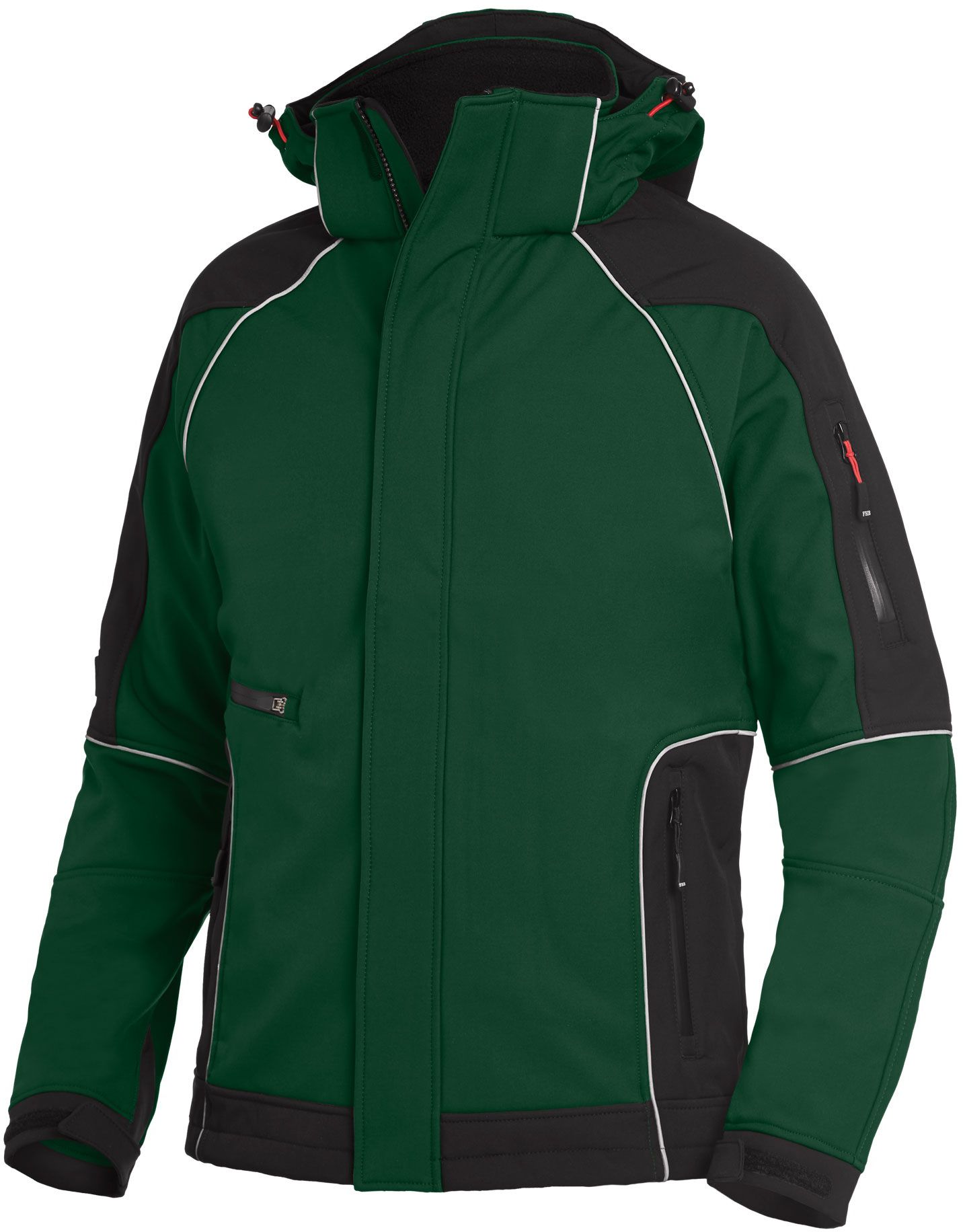 FHB WALTER Softshelljacke grün-schwarz Gr. 4XL - Textilien