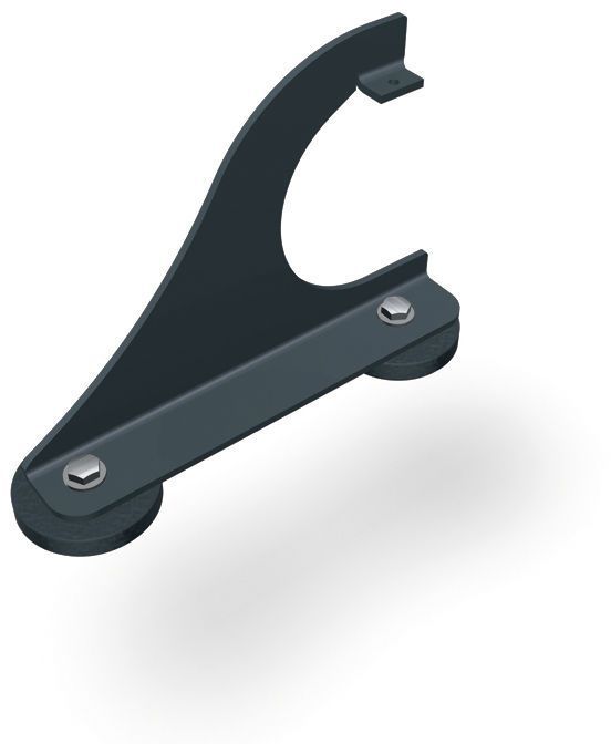 PREFA Gebirgsschneefangstütze 02 P.10 Anthrazit, VE 2 Stk. - PREFA Dachsysteme