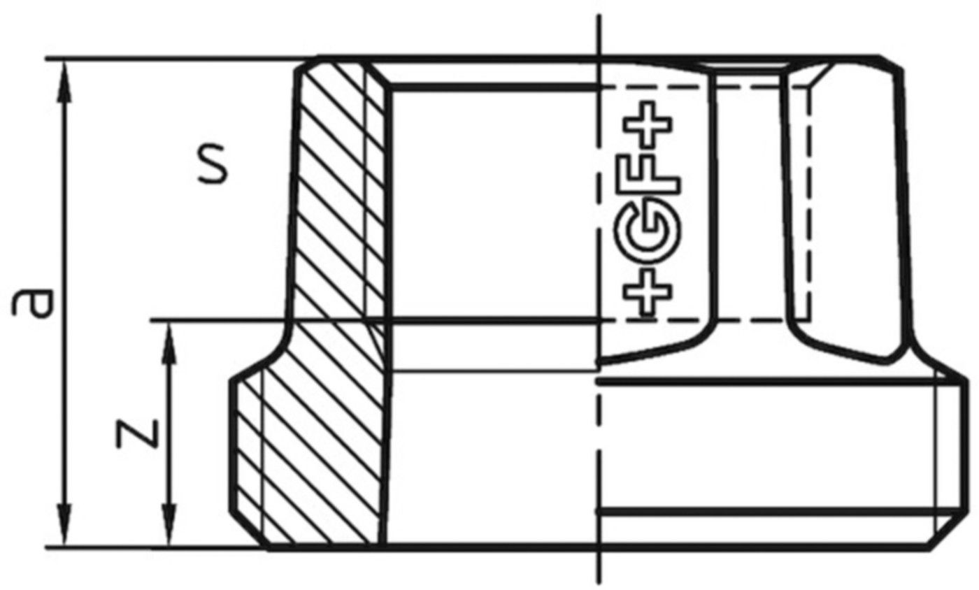Einschraubteil 370 V 1/2"- G 11/8" 770 370 220 - GF verz. Tempergussfittings