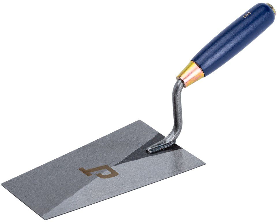 CRAFT TOOLS Maurerkelle, kantig, Blatt gehärtet L= 200mm, mit blauem Holzheft - Gartenbauwerkzeuge