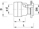 Flansch-Übergang PN 10 7201 DN 200 / d 225mm - Hawle-Grip