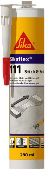 Sikaflex-111 Stick & Seal, Kleb- und Dichtstoff Kartusche à 290ml, weiss - Dichten