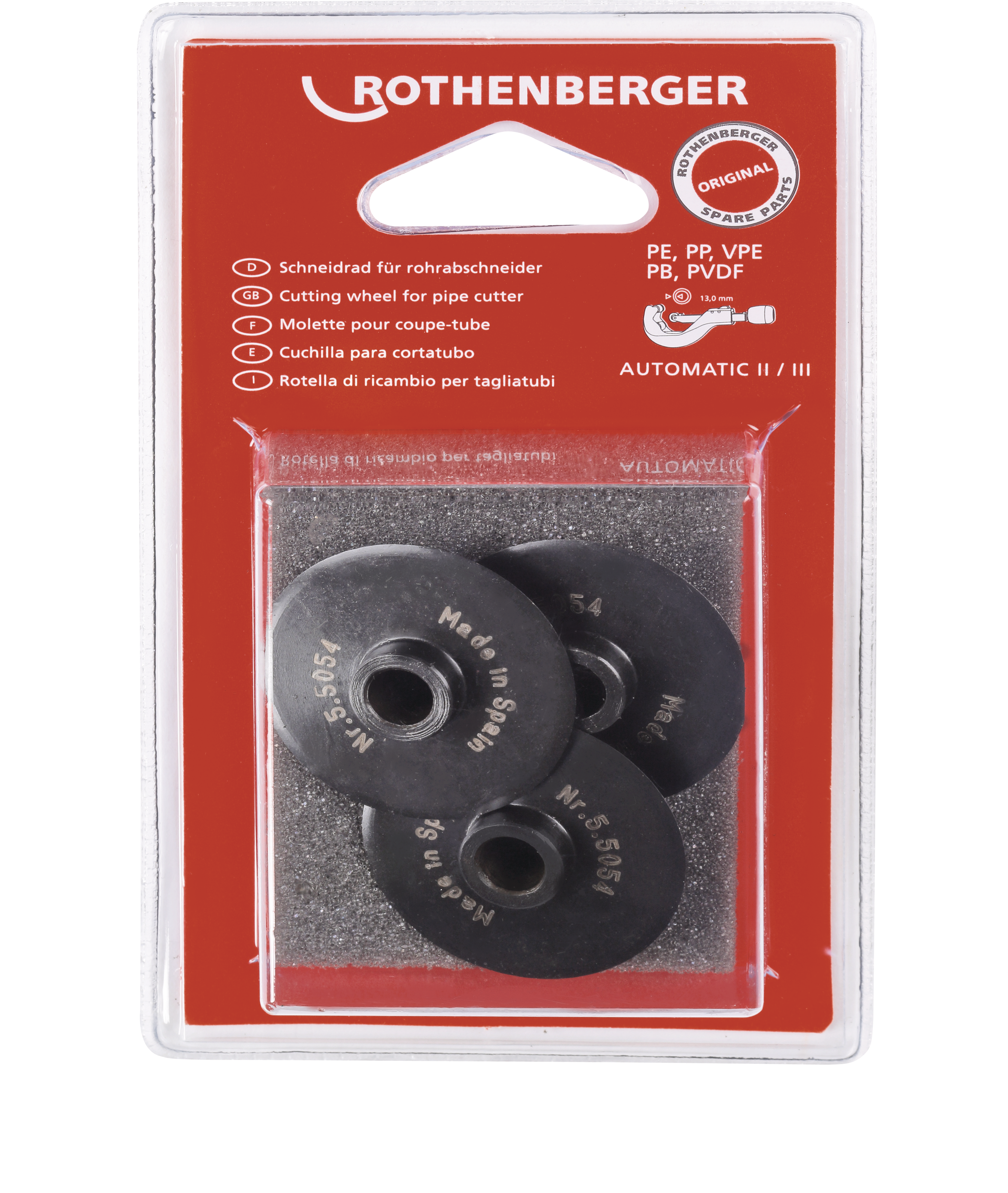 ROTHENBERGER Schneidrad, zu 7.0340, 7.0341, Pack à 2 Stk. - Sanitärwerkzeuge