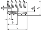 Einschraubmuttern Rampa® A St vzb BN239 M8x16x18 - Bossard Schrauben