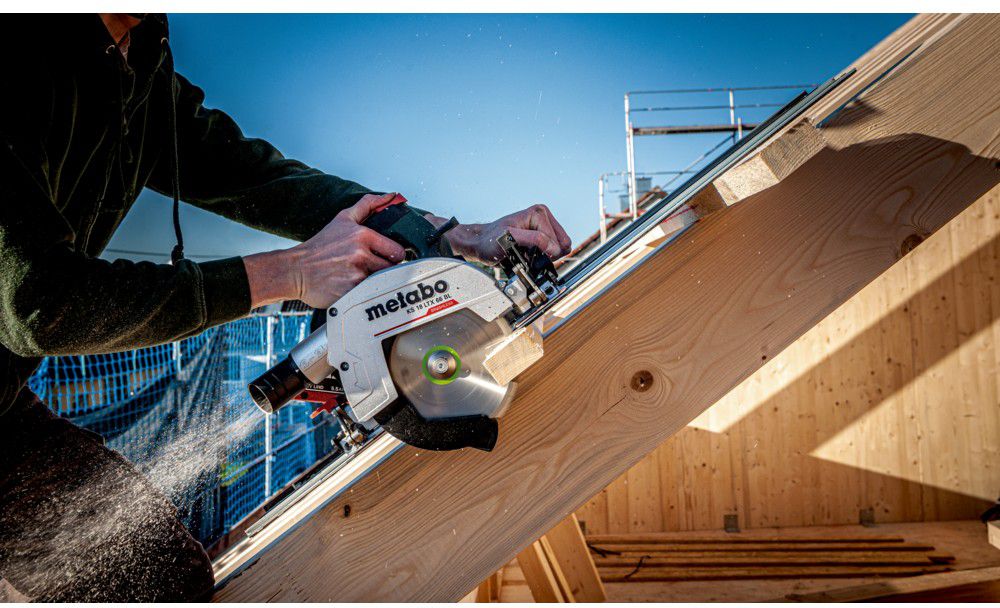 Akku-Handkreissäge KS 18 LTX 66 BL 18V, 2x 8.0 Ah , 66mm , Ø165x20mm in metaBOX - Metabo Elektrowerkzeuge