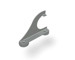 PREFA Gebirgsschneefangstütze 07 P.10 Hellgrau, VE 2 Stk. - PREFA Dachsysteme