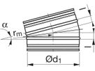 Segmentbogen 15° 355mm BFU-V - Spiralfalzrohre und Zubehör System Safe