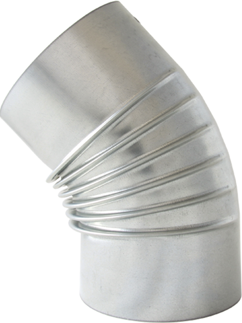Bogen verzinkt 45° 8R 200mm 808 - Ofenrohre und Zubehör