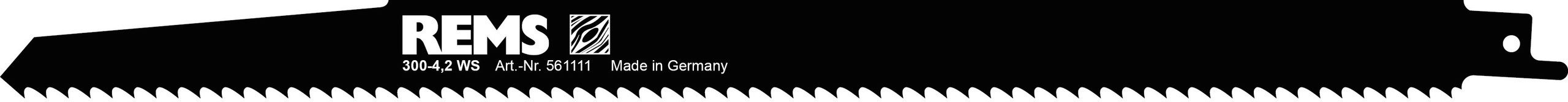 REMS Sägeblatt, alle Holzarten 561111, L= 300mm, Z= 4mm, schwarz - Sanitärwerkzeuge