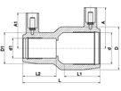 Elektroschweissmuffe reduziert 9114 d 160/125mm - PE100 Stutzenformstücke spezial