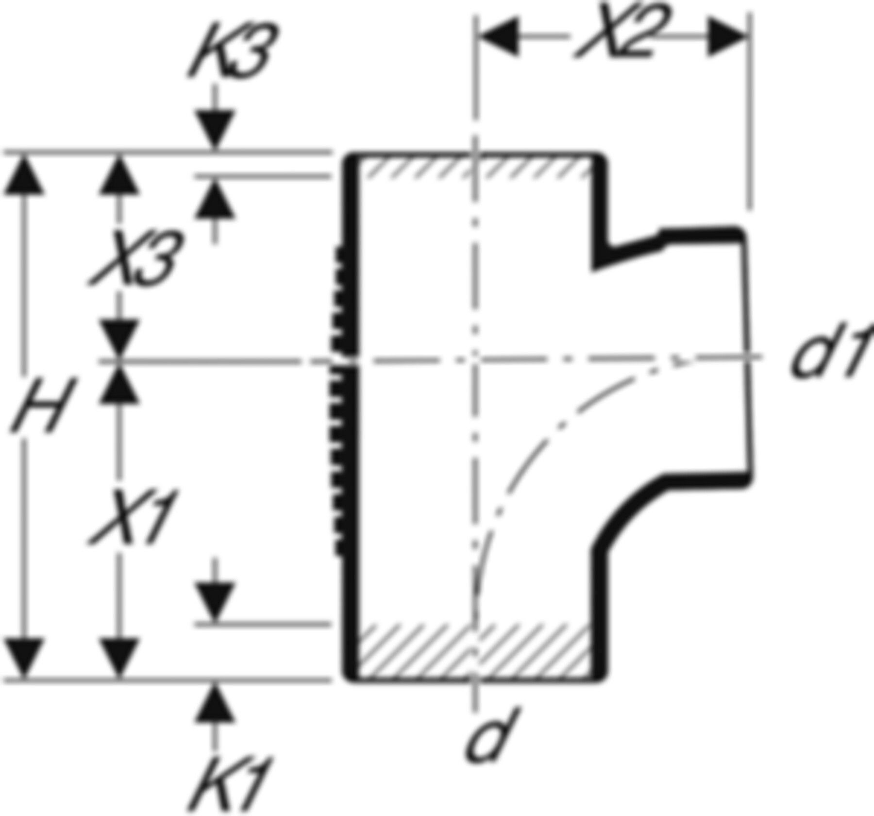 Bogenabzweig 88,5° d 110/ 90mm 310.088.14.1 - Geberit-PE-Silent-Formstücke