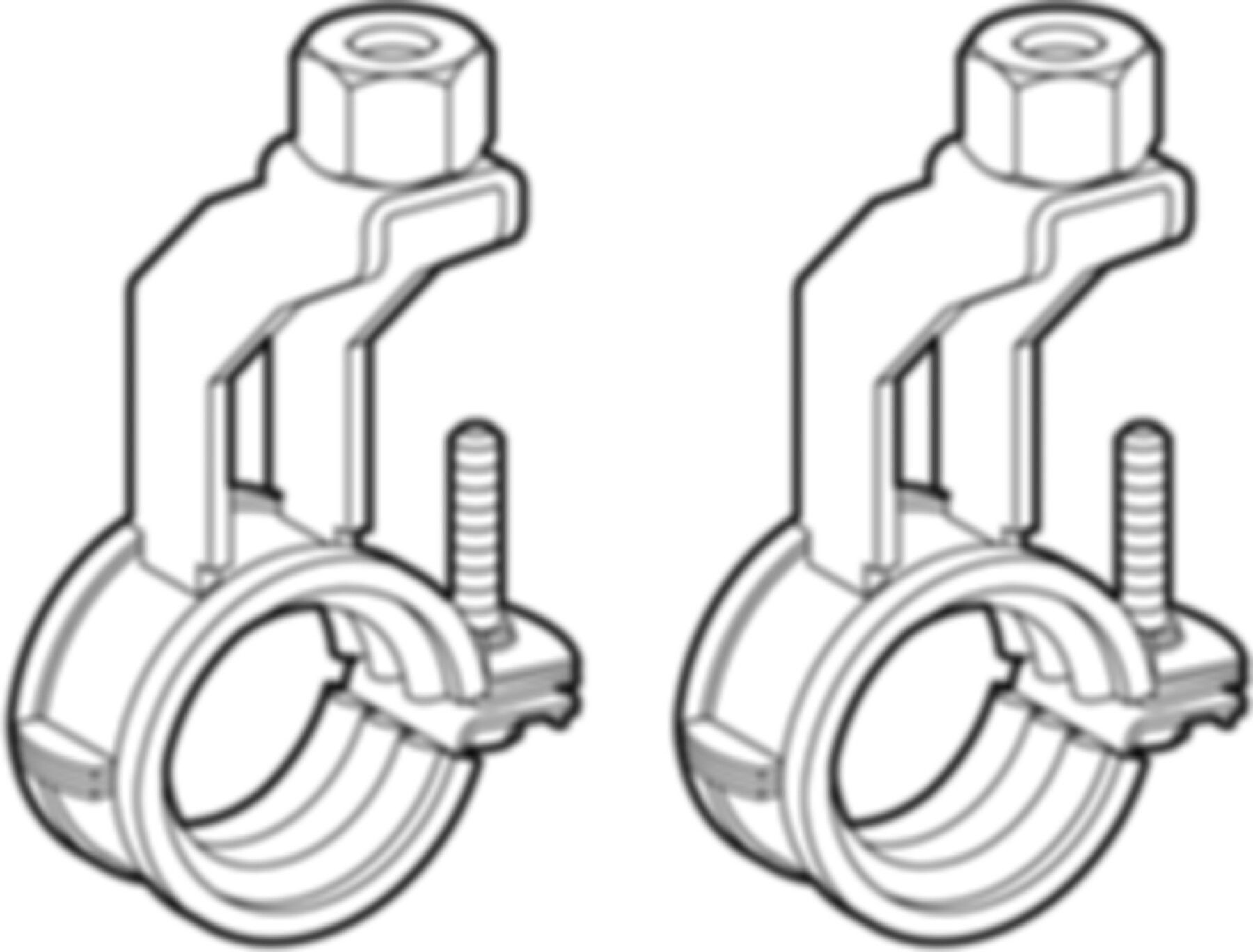 Befestigungs-Set Verteiler gekröpft 25-30mm/M10 653.491.00.1 - Geberit-Push Fit-Formstücke