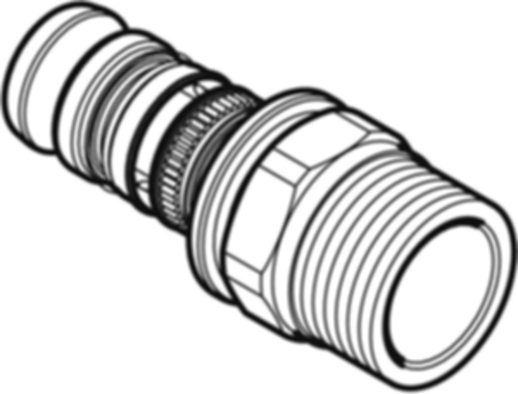 Übergang m/AG 20mm- 3/4" 602.536.00.5 - Geberit-Mepla-Formstücke