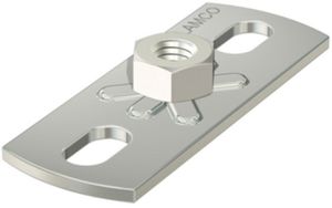 Grundplatten Inox 2-loch leicht 1/2"/M10 80 x 30 mm 39448 - Flamco-Rohrschellen INOX
