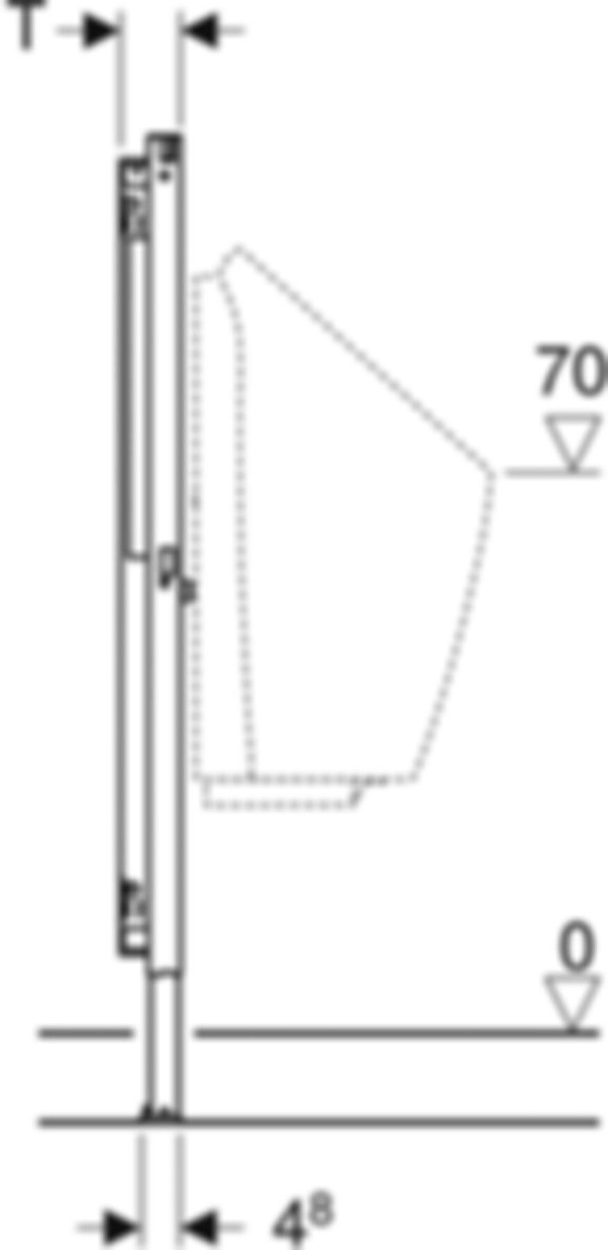 Urinal-Element Universal, Typ 112/130 Keramik int.Urinalsteuerung 111.628.00.2 - Geberit-Duofix