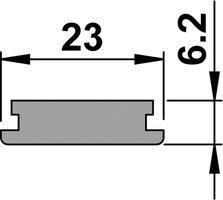 Glaslager zu Ganzglasvordach VSG 19mm , hinten oben, à 1000mm - INOXTECH-Handlauf-/Geländer-System