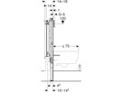 Wand-WC-Element Sigma 440.302.00.3 Typ 112 für Massivbau, Betätigung von vorne - Geberit-Duofix