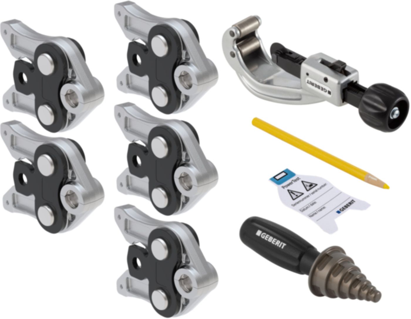 Mepla Pressbackenset (1) 16/20/26/32/40 Servicefrei, ohne Koffer 690.182.00.1 - Geberit Werkzeuge und Zubehör