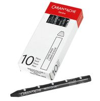 CARAN D'ACHE Fettkreide, à 10 Stk. Ø 9 x 105mm, black, für alle Materialien - Auszeichnen