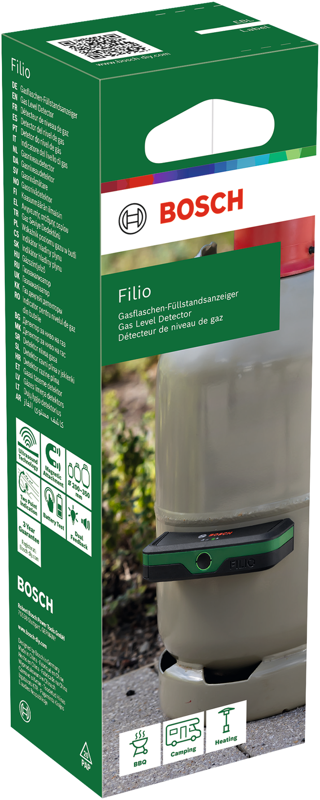 Gas Level Detector FILIO Füllstandmessen von Propan/ Butan Gasflaschen - Bosch Elektrowerkzeuge