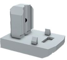 Frz. Geländer Abschlussdeckel unten zu Grundprofil für Glasdicke 21 mm - INOXTECH-Handlauf-/Geländer-System